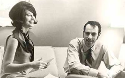Винт и Сигрид в поздние 60-е годы, когда Винт заканчивал получение степени Кандидата наук в сфере информатики в Калифорнийском университете, а Сигрид работала дизайнером интерьеров